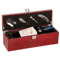 Burlwood High Gloss Finish Single Wine Box w/Tools